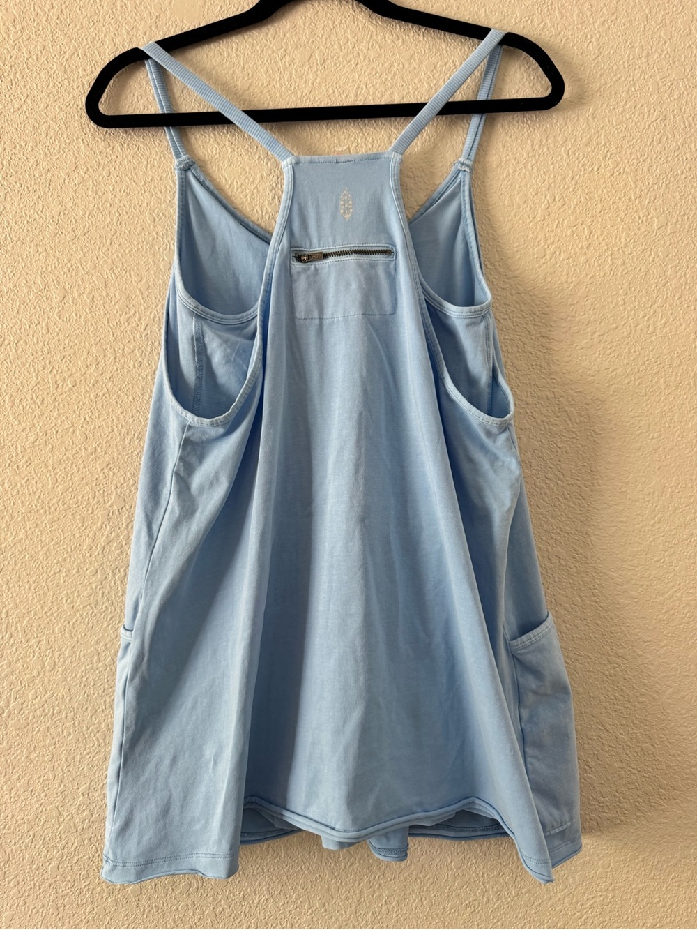 Free People Hot Shot Mini Dress Baby Blue Medium - Picture 2 of 7